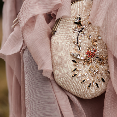 fancy crystals on bag